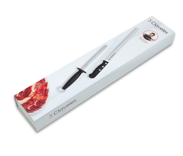 CUCHILLO JAMONERO+CHAIRA 966 3C 29 CM