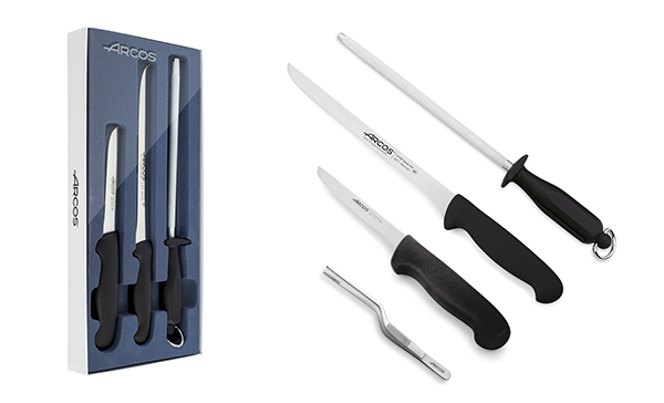 JUEGO CUCHILLOS JAMONERO SERIE 2900 3 PZAS 859400 ARCOS -