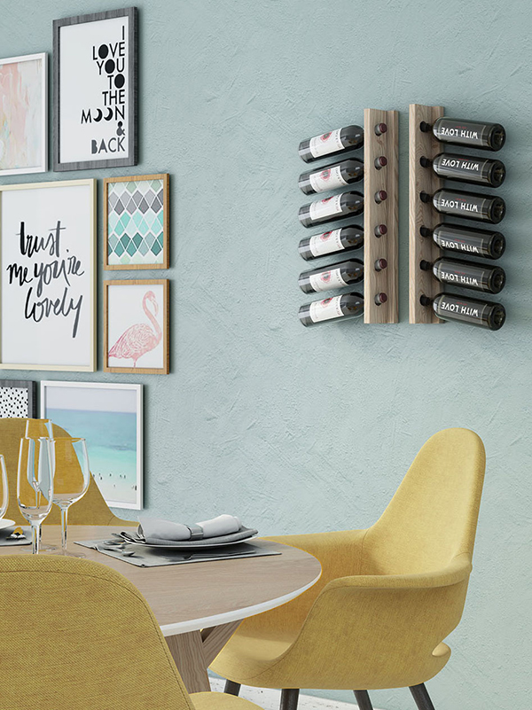 BOTELLERO MADERA 6 BOT. MURAL T-6 TBOT60.99 ASTIGARRAGA 61X8X10