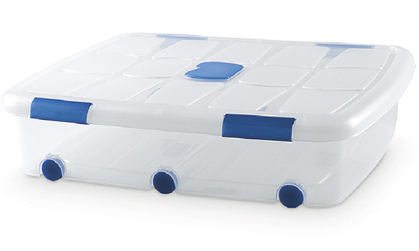 CAJA BAJO CAMA TRANSPARENTE 11249 PLASTICFORTE 56 L