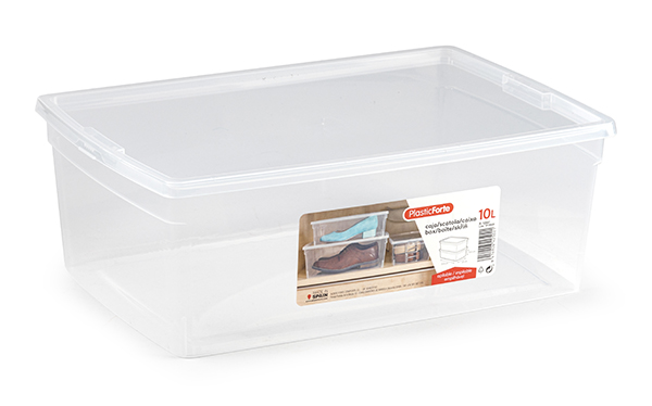 CAJA ZAPATOS 10L 12641 PLASTICFORTE 25X38X14
