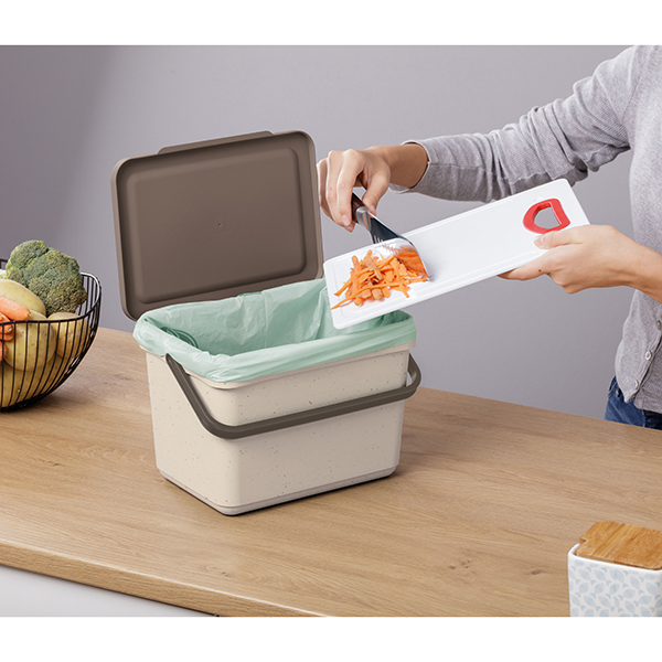 CUBO BASURA ORGANICO SMART MARRON 1105539 TATAY 6 L