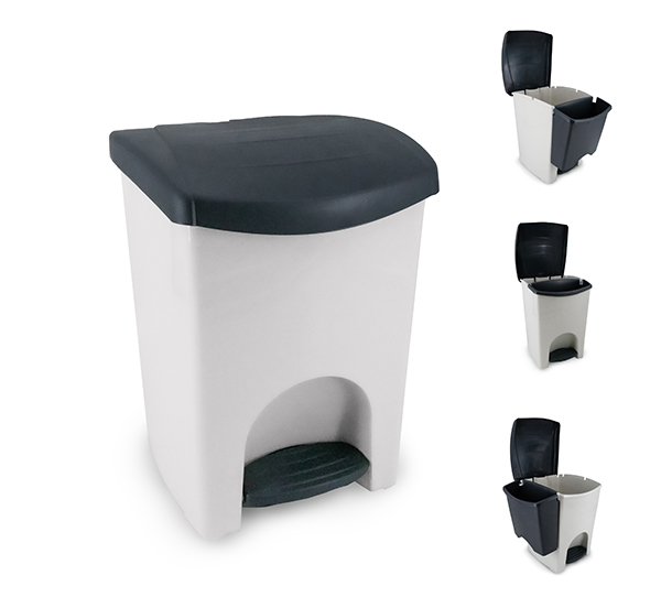 CUBO PEDAL RECICLAJE 11539 SP-BERNER 50 L