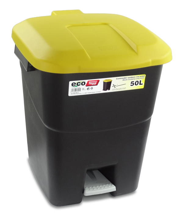 CUBO PEDAL ECOLOGICO AMARILLO 430015 TAYG 50 L