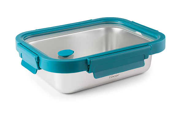 HERMETICO INOX T/CRISTAL ETERN RECTANG 64609 LACOR 820 ML