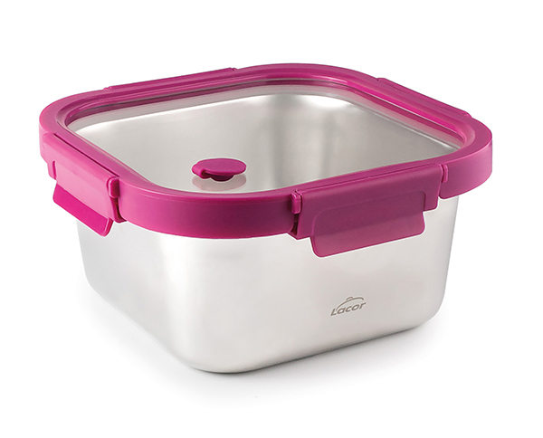 HERMETICO INOX T/CRISTAL ETERN CUADRAD 64604 LACOR 1500 ML