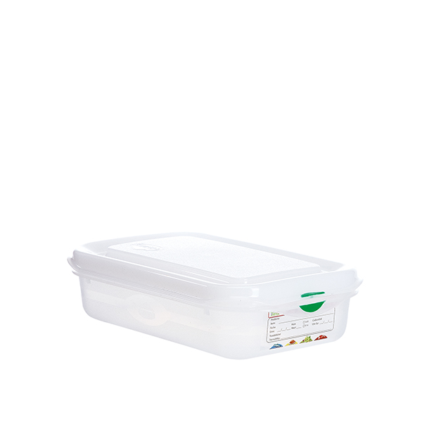 CONTENEDOR PROF GASTRONOX 1/4 H65 4 CLIPS COLOR 12.400.030 DENOX 27X16X7