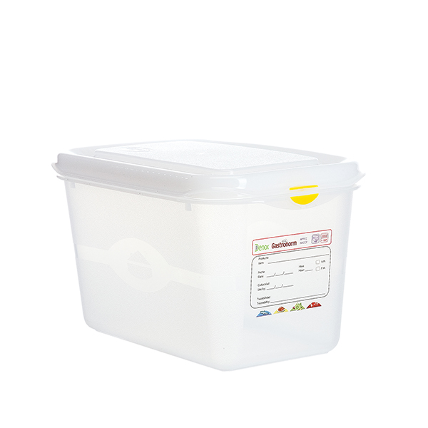 CONTENEDOR PROF GASTRONOX 1/4 H150 4 CLIPS COLOR 12.420.030 DENOX 27X16X15