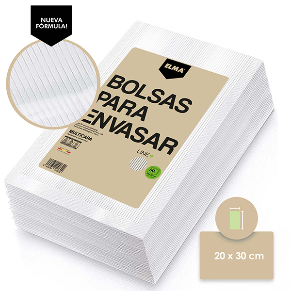 BOLSA ENVASADO VACIO BLIST. 50 15.86.2 ELMA 20X30 CM