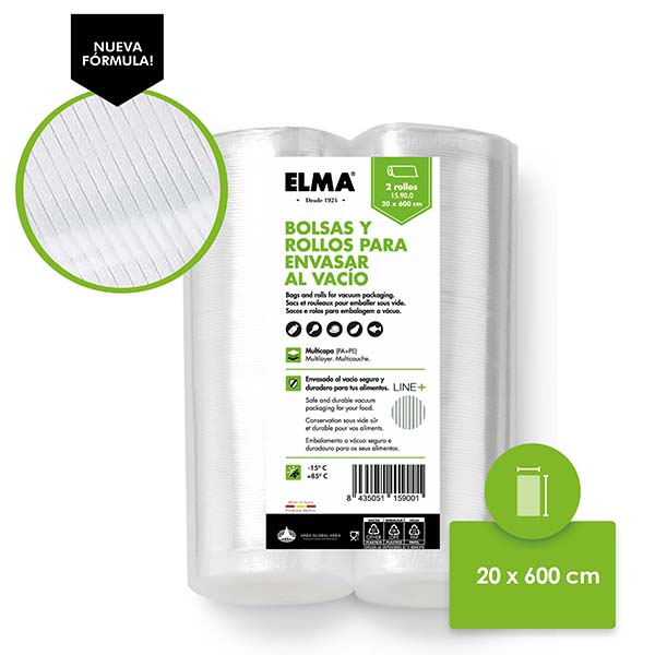 ROLLO ENVASADO VACIO BLIST.2 U 15.90.0 ELMA 20X600 CM