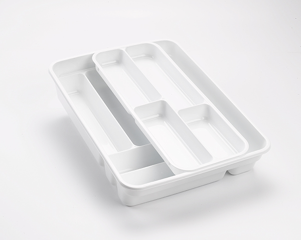 PORTACUBIERTOS DOBLE PISO 1120001 PLASTIFORTE 40X30X7 CM