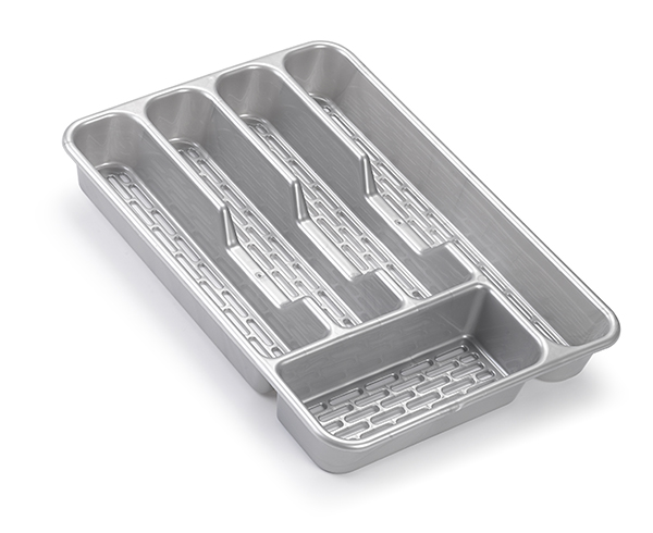 PORTACUBIERTOS CLASSIC PLATA 1182412 PLASTIFORTE 33X24X4 CM