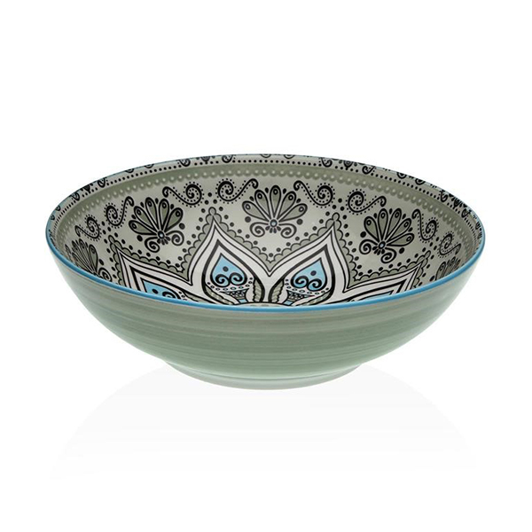 ENSALADERA PORCELANA VERDE SET-6 22430033 VERSA 22,5 CM