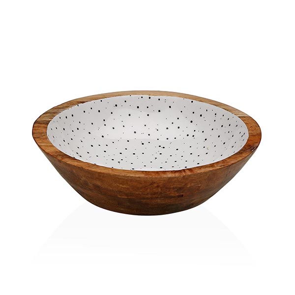 ENSALADERA MADERA SPECKLE 17370566 VERSA 24X24X7 CM