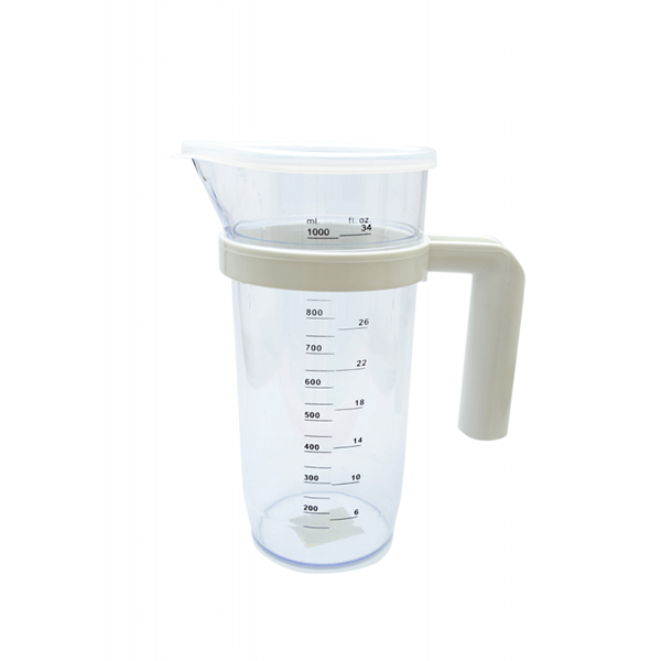 JARRA MEDIDORA BATIDORA CON TAPA 18 SIL.EX 1 L