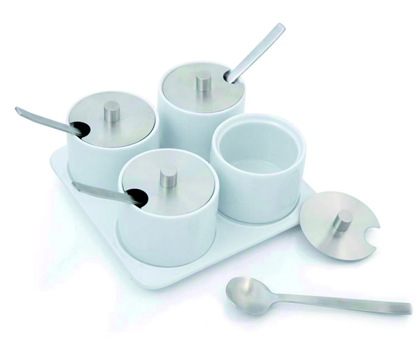 SALSERAS JGO. 4 PORCEL/INOX 5913 MINILAND -