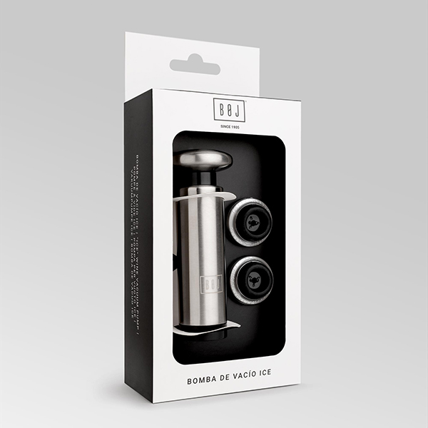 BOMBA VACIO C/ 2TAPON ICE INOX 1216504 BOJ -