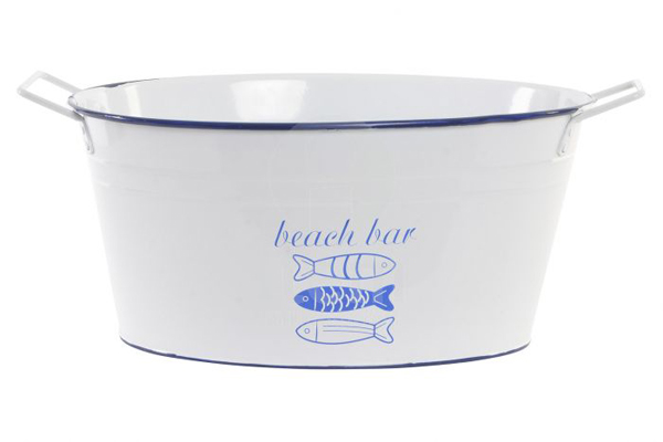 CUBO METAL BOTELLIN PECES BCO LC-151932 CMP 47X30X20CM