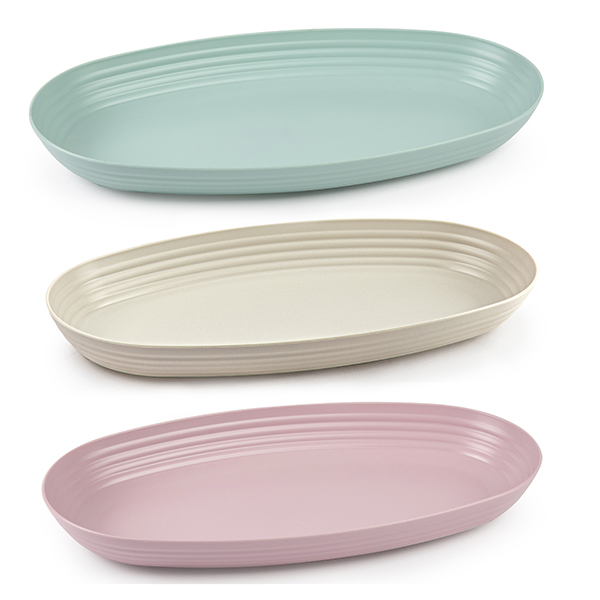 BANDEJA PP CLASSIC OVAL SURTIDA 125941A PLASTICFORTE 22X39X4,5