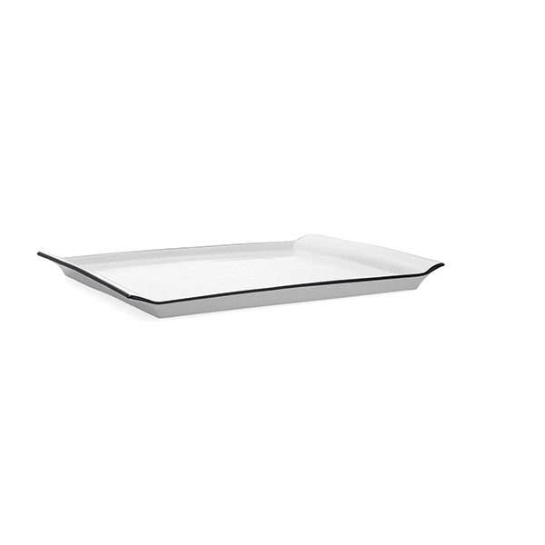 FUENTE PORCELANA RECTAN. GASTRO BLACK 5426040 QUID 31X23 CM