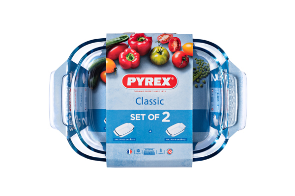 FUENTE RECTANGULAR SET2 4937620 PYREX 35X23 30X2