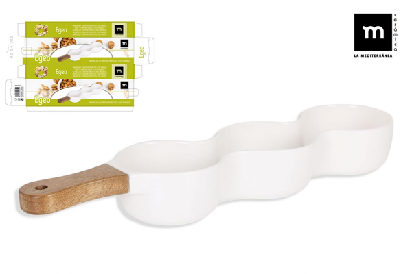BANDEJA APERIT 3 COMPART EGEO 3650700 LA MEDITERRANEA 38X9X5 CM