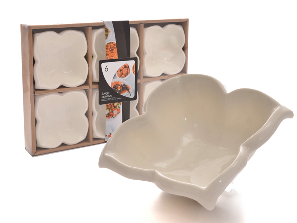 BOL APERITIVO SET-6 TREBOL BL 50427 ARTE REGAL 9,5X4X9,5