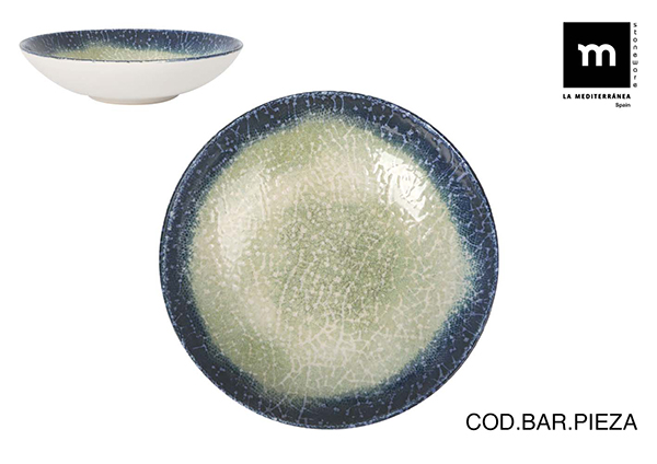 PLATO HONDO STONEWARE OLAF MONACO OLA26102 LA MEDITERRANEA 21 CM