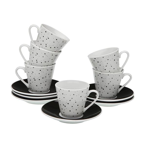TAZA CAFE PORCELANA SPECKLE SET-6 20090577 VERSA 8 CL
