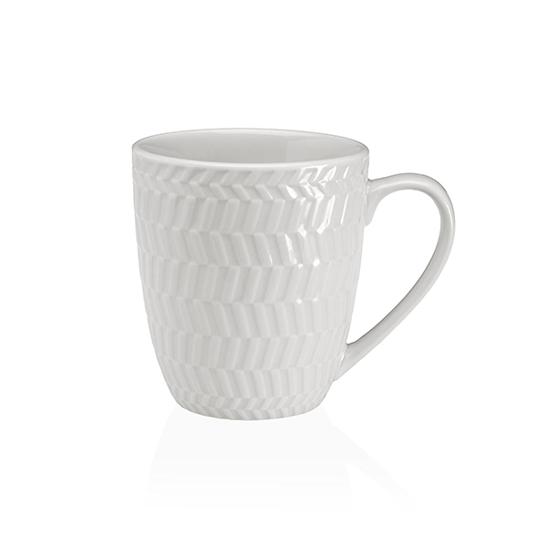 MUG PORCELANA RELIEVE PACK-6 22460019 VERSA 350 ML