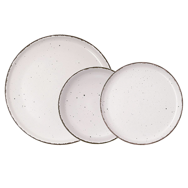 VAJILLA CERAMICA DUNA CREMA 5426271 QUID 12 PZ