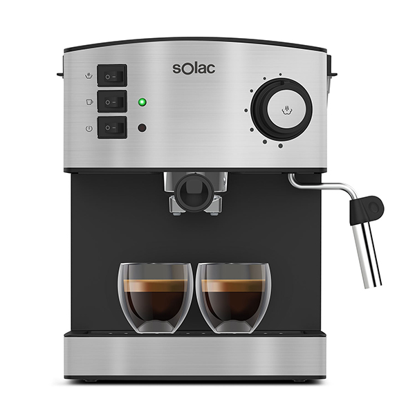 CAFETERA AUTOMATICA ESPRESSO INOX 850 W S92020200 SOLAC 20 BAR
