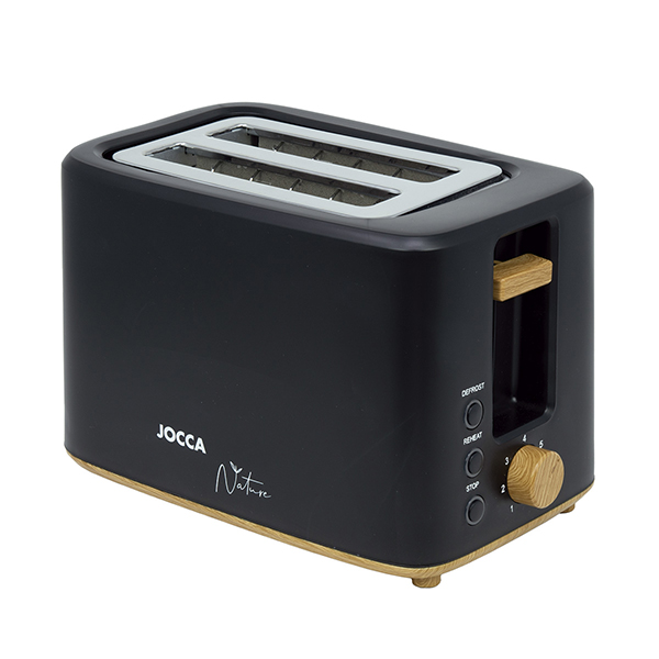 TOSTADOR 2 RANURAS NATURE NEGRO 2185N JOCCA 700 W