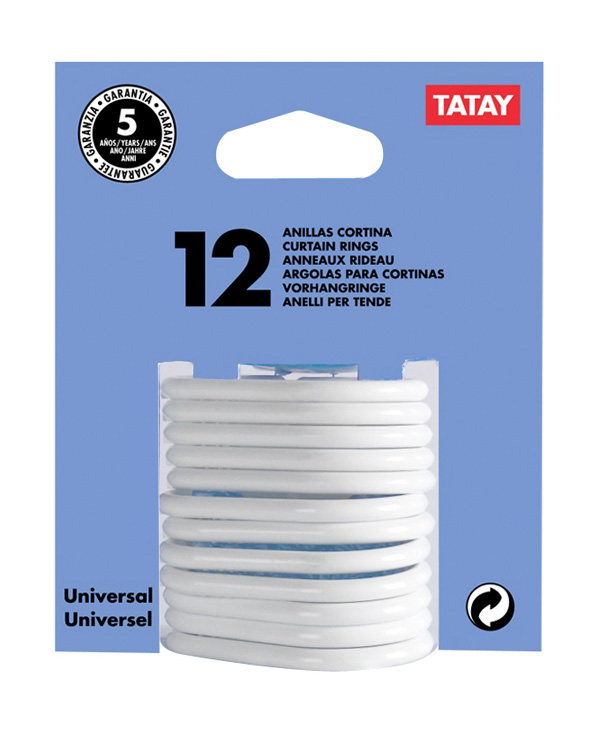ANILLA CORTINA BAÑO BL.12 5570001 TATAY -