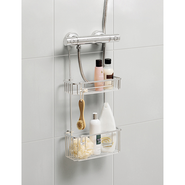 ESTANTE C/COLGADOR 2 REPISAS ALUMIN 6604800 TATAY -