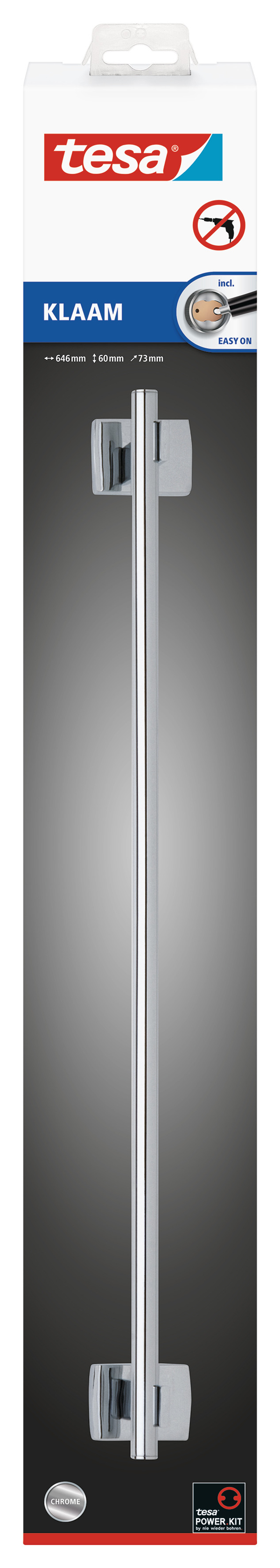 TOALLERO BARRA INOX KLAAM 40264-00000-00 TESA TAPE -