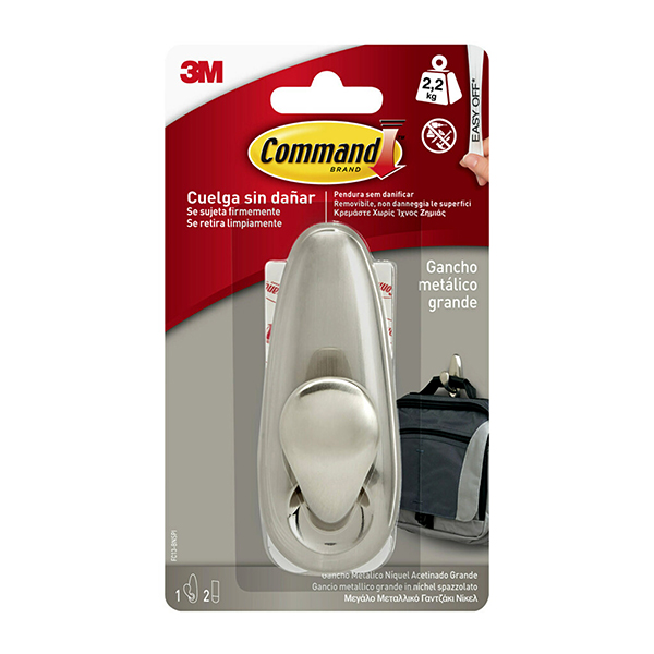 PERCHA METALICA GRANDE NIQUEL FC13-BN 3M COMMAND -