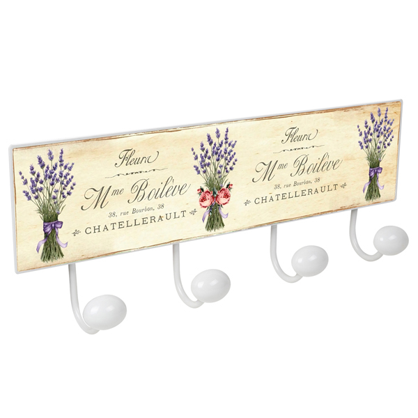 PERCHA PORCELANA 4P LAVANDAS 9063B35 NESU 40X70CM