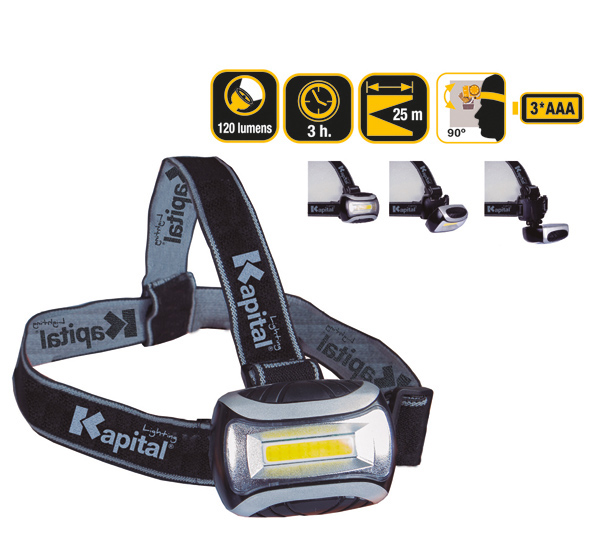 LINTERNA FRONTAL LED MULTIMODO KL120HL KAPITAL 120 LUMENS