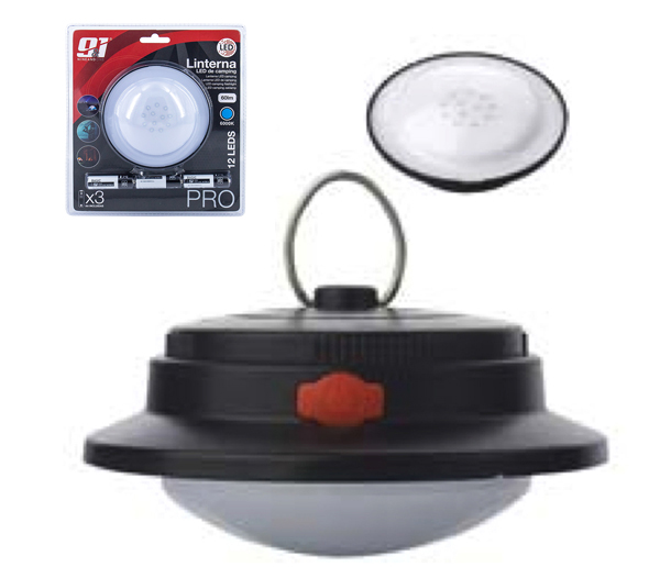 LINTERNA LED CAMPING 60LM 6000K + 3PILAS 85033 91& NINE ANDONE 60 LUMENS