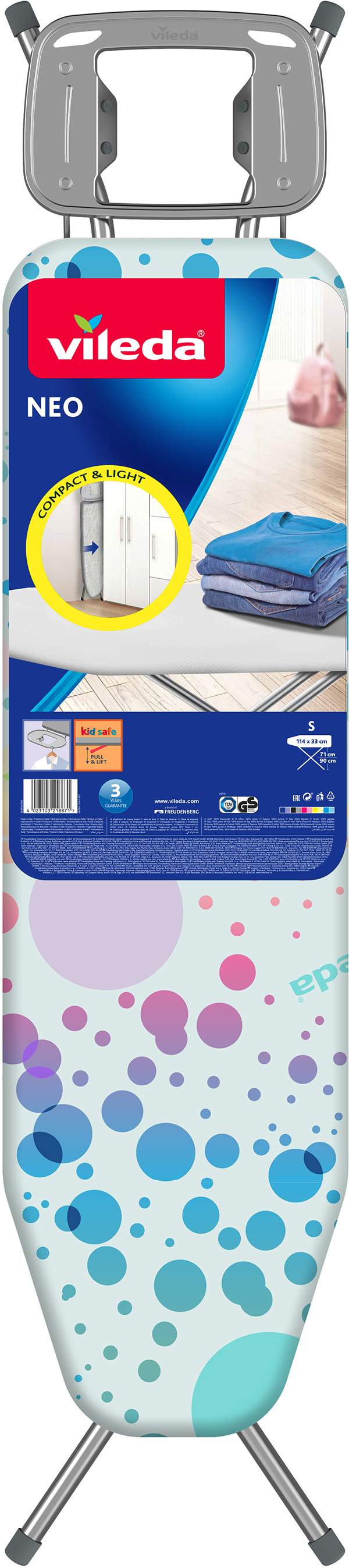 MESA PLANCHAR NEO C51- TABLA NEO VILEDA 114X33 CM