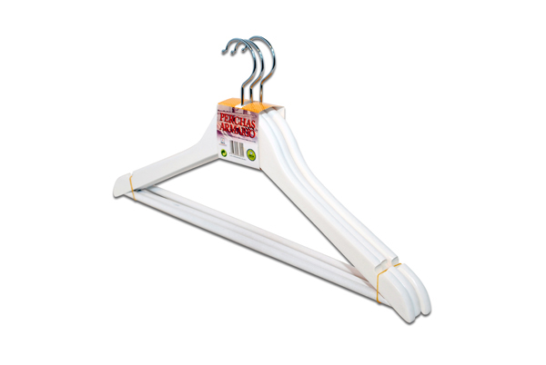 PERCHA MADERA MARFIL 3UD 7325 INALSA -