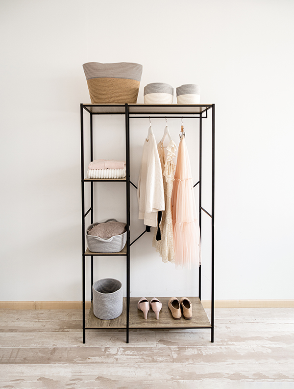 PERCHERO C/EST NEGRO MELAMINA MOA 5426300 ADI 90X40X165