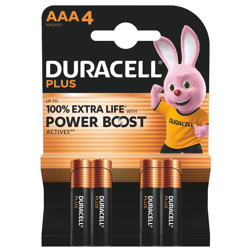 PILA ALCALINA POWERP BL4 LR03 AAA 283265 DURACELL 1,5 V