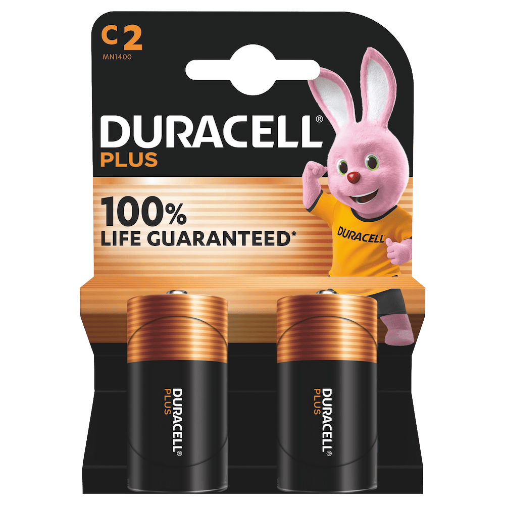 PILA ALCALINA PLUS C LR14K2 BLISTER 1 246645 DURACELL 100X40X120