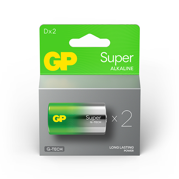 PILA ALCALINA LR20 BLISTER 2u G009 GP 1,5 V