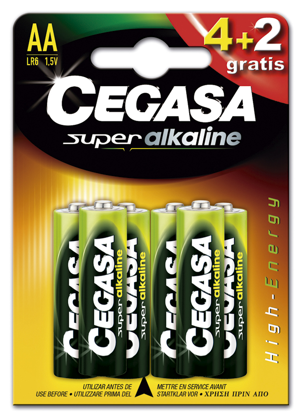 PILA LR06 AA SUP.ALCALINA BL 4+2 325888 CEGASA 1,5 V