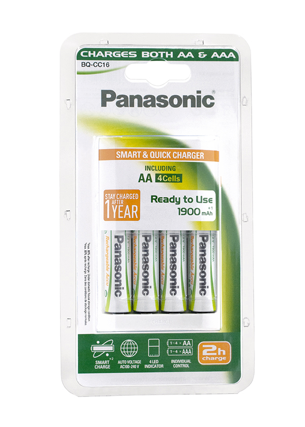 CARGADOR PILAS 2H+4 PILAS AA KKJ55MGD40E PANASONIC 1900 MAH