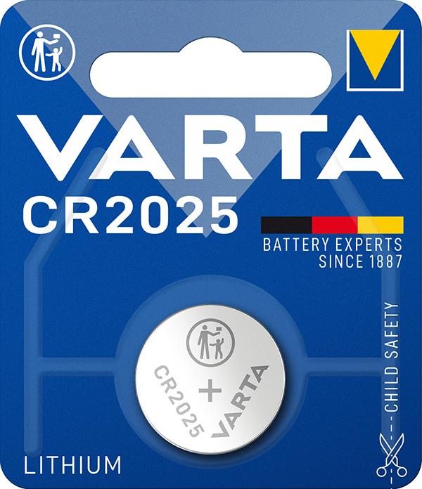 PILA BOTON BL1 CR2025 LITIO 6025101401 VARTA 3 V