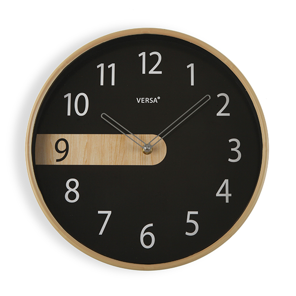 RELOJ PARED NEGRO 20551081 VERSA 30,5 CM